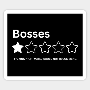 I Hate My Job Anti work Funny Office Humor Boss One Star Review Rating Magnet